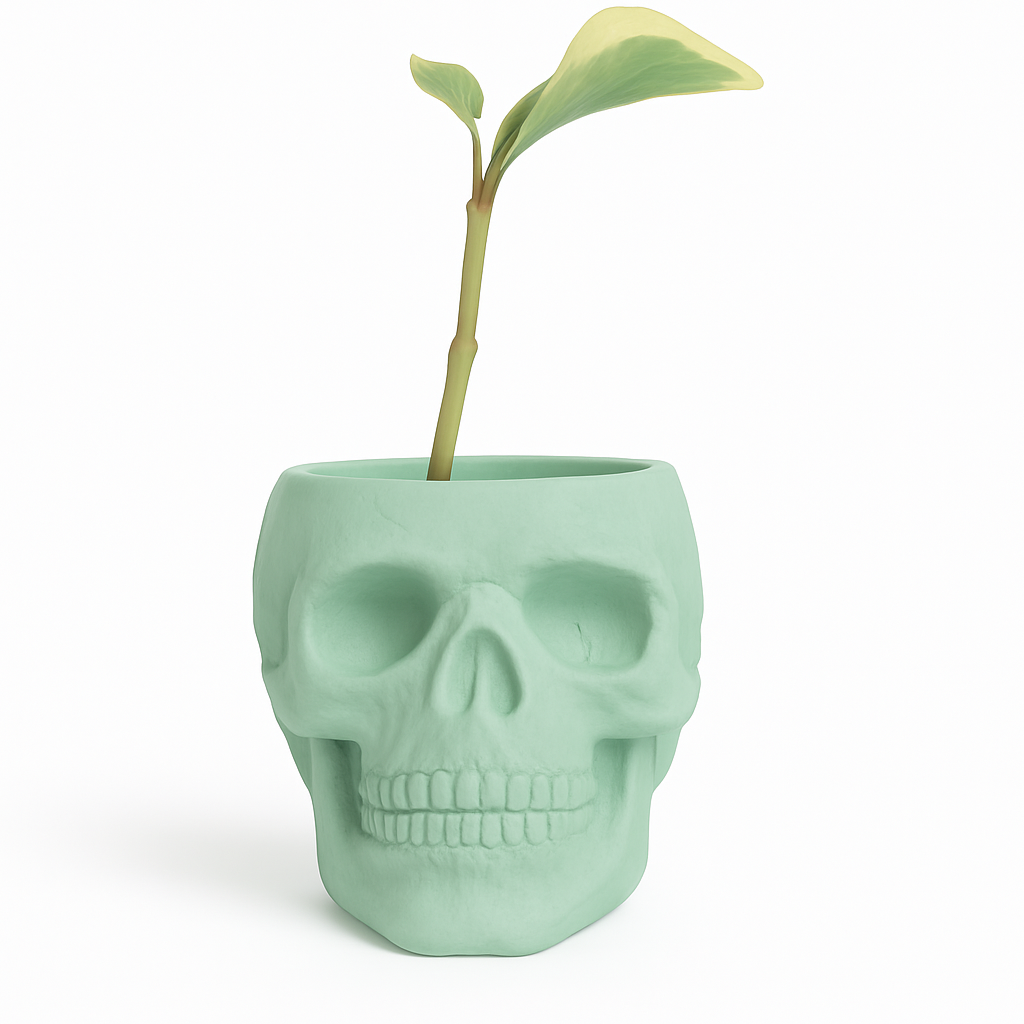 Skull Concrete Planter for Succulents
