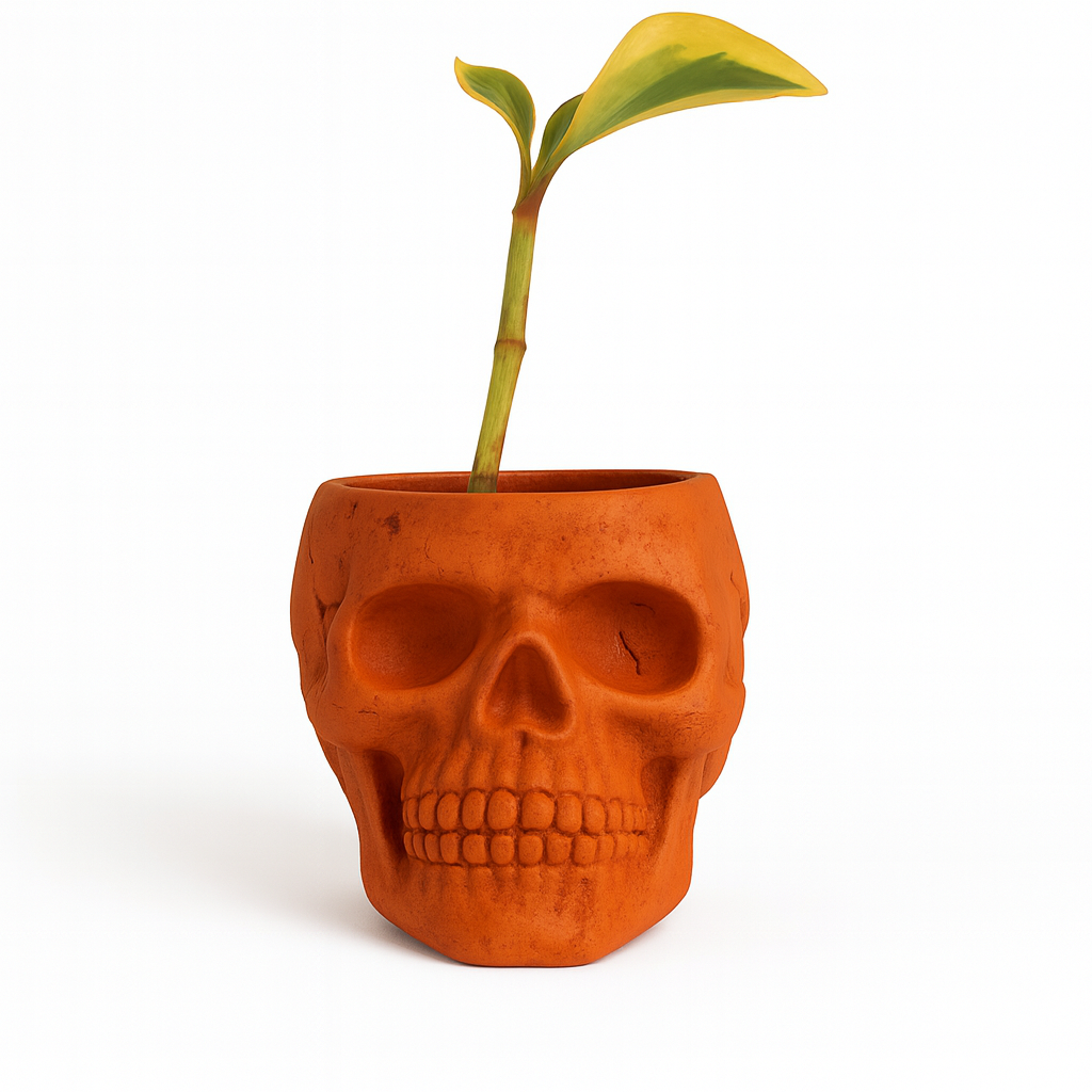 Skull Concrete Planter for Succulents