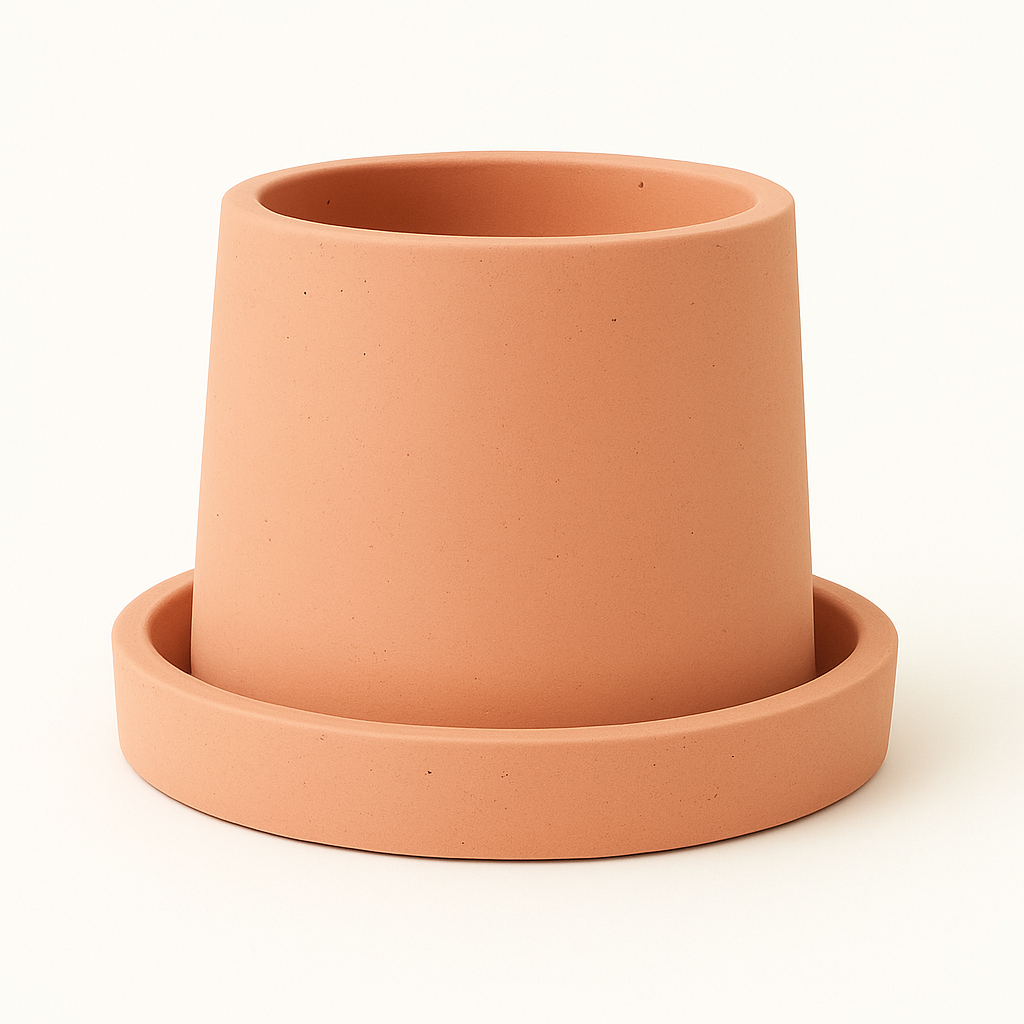 Small Round Concrete Succulent Planter