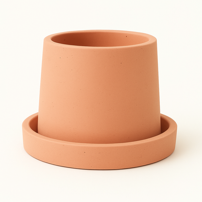 Small Round Concrete Succulent Planter