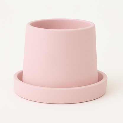 Small Round Concrete Succulent Planter