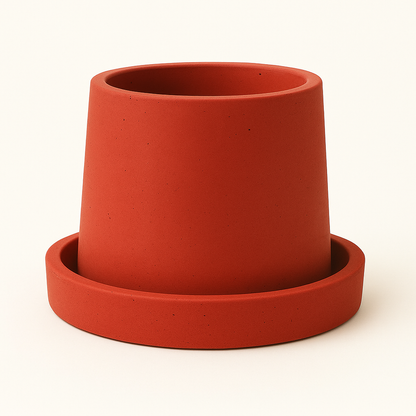 Small Round Concrete Succulent Planter