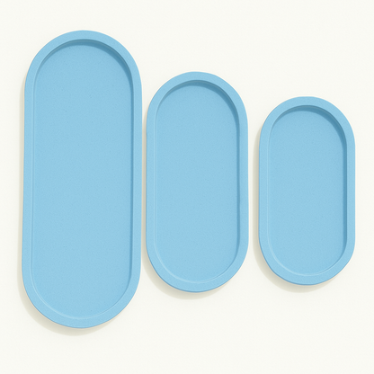 Oval Concrete Bathroom & Jewelry Tray