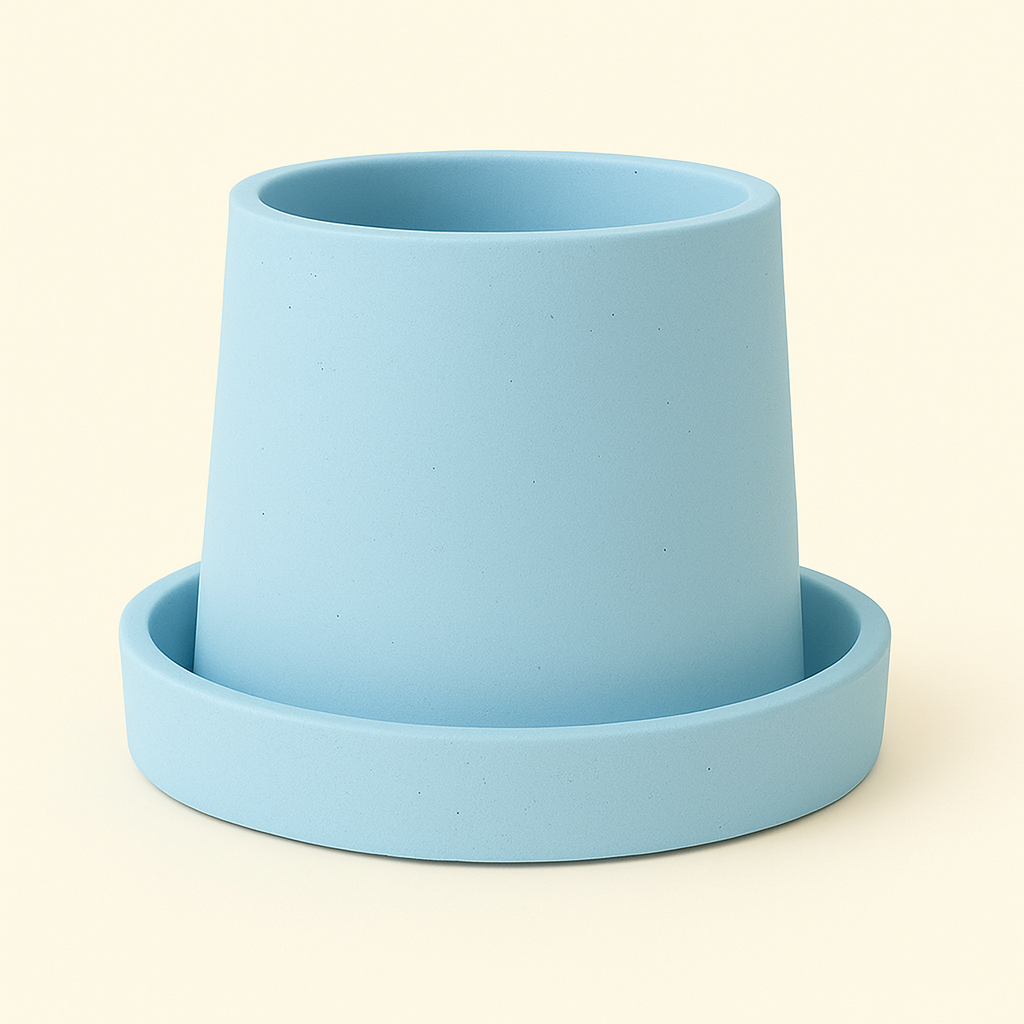 Small Round Concrete Succulent Planter