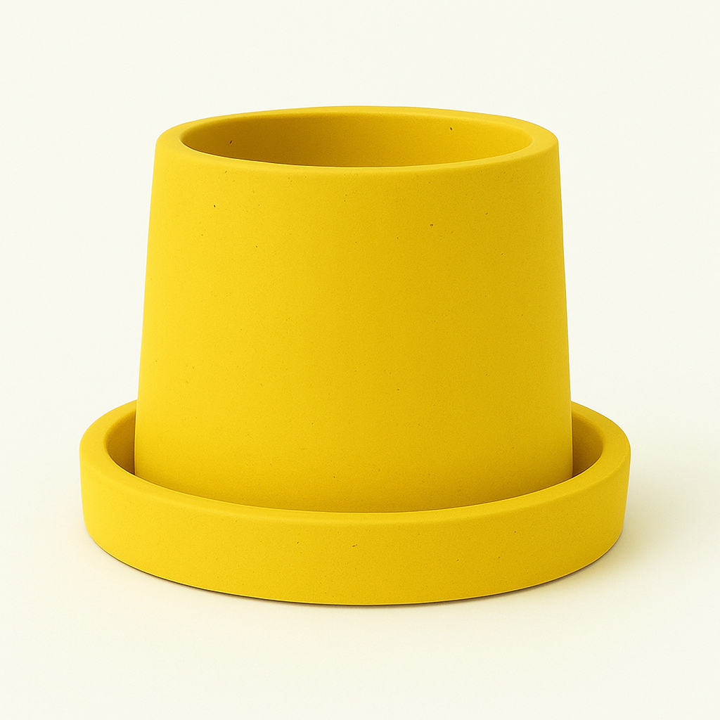 Small Round Concrete Succulent Planter