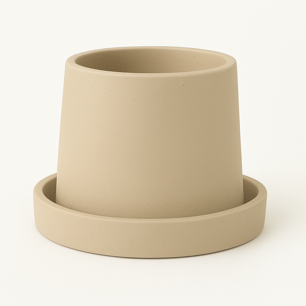 Small Round Concrete Succulent Planter