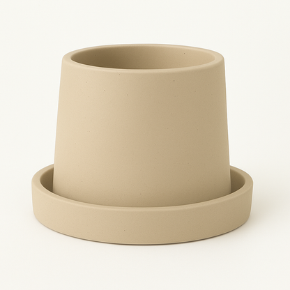 Small Round Concrete Succulent Planter