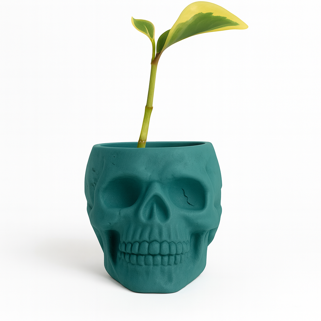 Skull Concrete Planter for Succulents