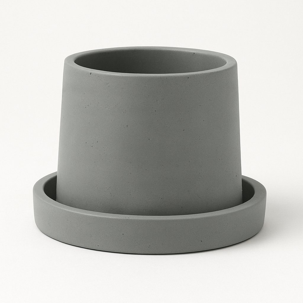 Small Round Concrete Succulent Planter