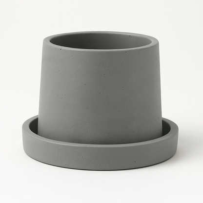 Small Round Concrete Succulent Planter